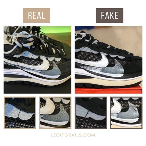 real vs fake nike sacai|How to Spot a Fake sacai x Nike LDWaffle “Green Gusto”.